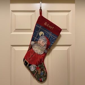 Needlepoint stocking with personalization